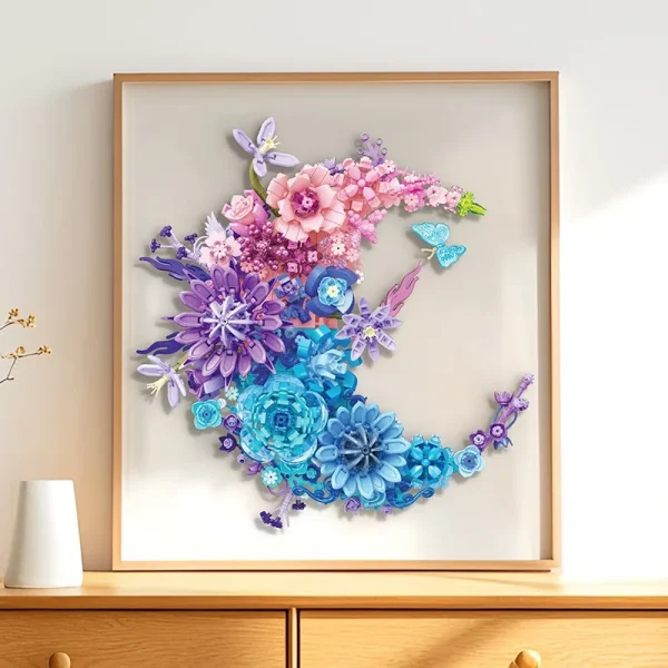 Moon Flower Building Blocks New Home Decor DIY Assembled Flower Bouquet Assembly Toy - Image 5