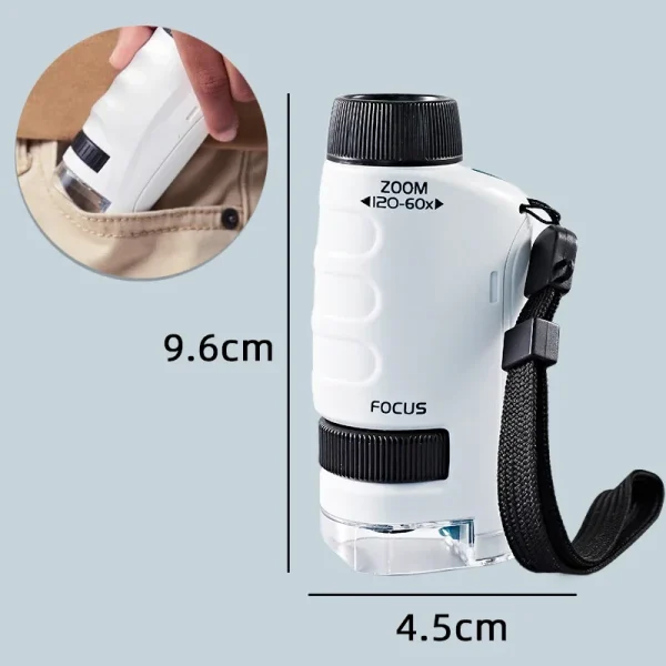 Children's Microscope Toys Science Kit Portable Lab Microscopes Biological Science Educational Learn Super Toys for Children - Image 3